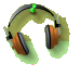 Kopfhörer an Pin aufgehängt als Link zur Bandinfo